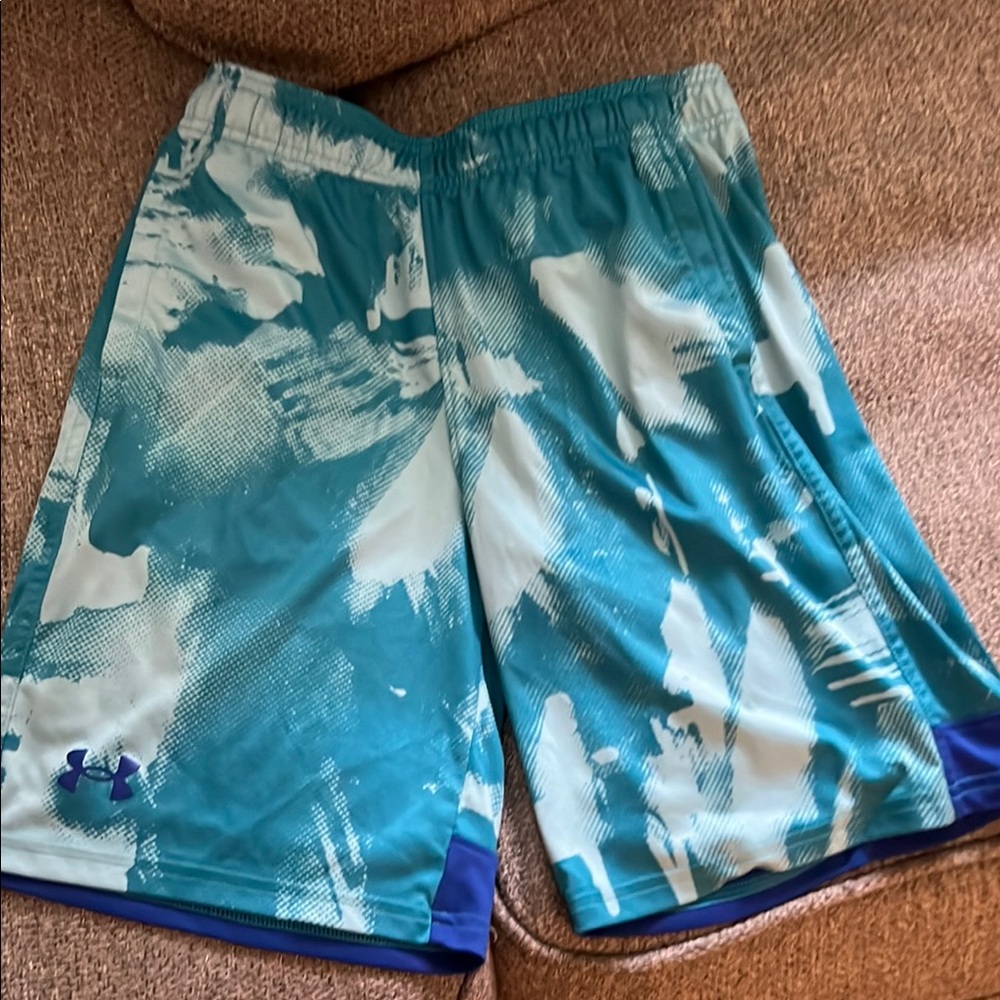 Under Armour Blue and White Patterned Shorts
